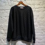 MOSCHINO COUTURE!  BLACK EMBOSSED SWEATSHIRT