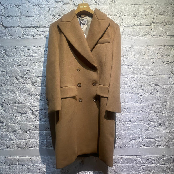 MIU MIU CAMEL OVERCOAT