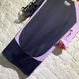 MARTINE ROSE NAVY/LAVENDER SLASHED TOP