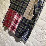 GOSHA RUBCHINSKIY CHECK PANEL SHIRT