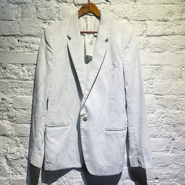 MARTIN MARGIELA LIGHT GREY BLAZER WITH SILVER EMBROIDERY SUMMER 2006
