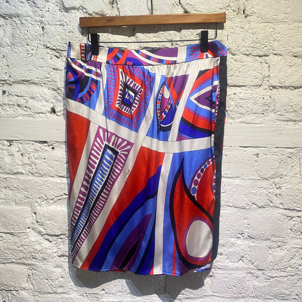 EMILIO PUCCI SILK PRINT SKIRT