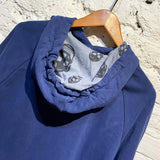 ALEXANDER MCQUEEN NAVY/SKULLS HOODIE