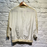 JUNYA WATANABE CDG CREAM SEQUIN/BEADED TOP AD2003