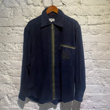 JEAN CHARLES DE CASTELBAJAC
NAVY RAYON/VISCOSE ZIP SHIRT