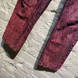 S.R. STUDIO PINK ACID WASH JEANS