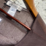 LUDOVIC DE SAINT SERNIN BROWN WRAP TOP
