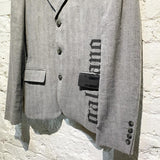 JOHN GALLIANO GALLIANO GREY HERRINGBONE JACKET