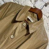 EMIN + PAUL CAMEL CRINKLE PU TRENCH COAT
