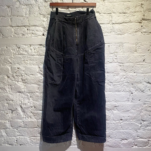 RACHEL COMEY BLACK WASHED DENIM JEANS