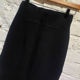 RICK OWENS BLACK STRETCH PENCIL SKIRT