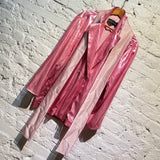 MICHAEL LO SORDO DUSTY PINK DECONSTRUCTED WRAP BLAZER