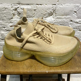 GROUNDS BEIGE WOVEN TRAINERS