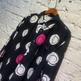 COMME DES GARCONS SHIRT BLACK SHIRT WHITE/PINK PRINT