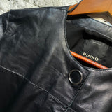 PINKO BLACK LEATHER JACKET