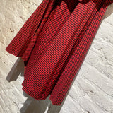 RED VALENTINO GINGHAM OFF THE SHOULDER MINI DRESS