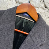 KENZO HOMME CHARCOAL WOOL CASHMERE COAT