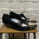 JUNYA WATANABE BLACK CUBAN HEELS SILVER TOES