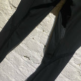 JUNYA WATANABE CDG BLACK LEGGINGS WITH MESH INSERTS