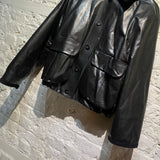 KASSL PU/COTTON BLACK JACKET