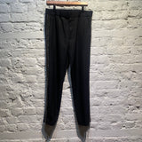 HAIDER ACKERMANN BLACK CHAIN BEADED TROUSERS