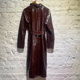 EMIN + PAUL BORDEAUX PU TRENCH COAT