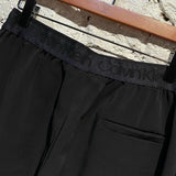 CALVIN KLEIN BLACK WIDE LEG TROUSERS