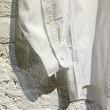 KENZO HOMME WHITE COTTON MANDARIN COLLAR SHIRT