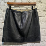 ULLA JOHNSON BLACK LEATHER MINI