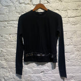 COMME DES GARÇONS TRICOT BLACK TOP STEEL BUTTON DETAILS