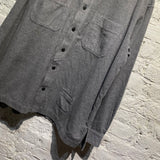 ISSEY MIYAKE VINTAGE COTTON LABEL GREY COLLARLESS SHIRT