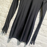 VETEMENTS POUR FEMME ROBES HIVER 2019 (DEMNA)BLACK DIVA DRESS WITH GLOVES
