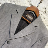 JOHN GALLIANO GALLIANO GREY HERRINGBONE JACKET