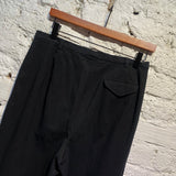 JIL SANDER BLACK STRETCH COTTON TROUSERS
