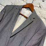 OZWALD BOATENG GREY LINEN/COTTON SUIT