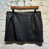 DKNY JEANS LEATHER MINI SKIRT