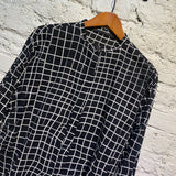 HAIDER ACKERMANN BLACK/WHITE GRID SHIRT