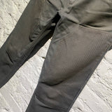 AIMÉ LEON DORE CHARCOAL WORKWEAR TROUSERS WITH BROWN STITCHING