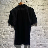 ALEXANDER MCQUEEN BLACK POLO HARNESS SHIRT