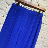 ISSEY MIYAKE HOMME PLISSE BLUE TROUSERS