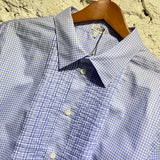 LOEWE GINGHAM PIN TUCK CROPPED SHIRT