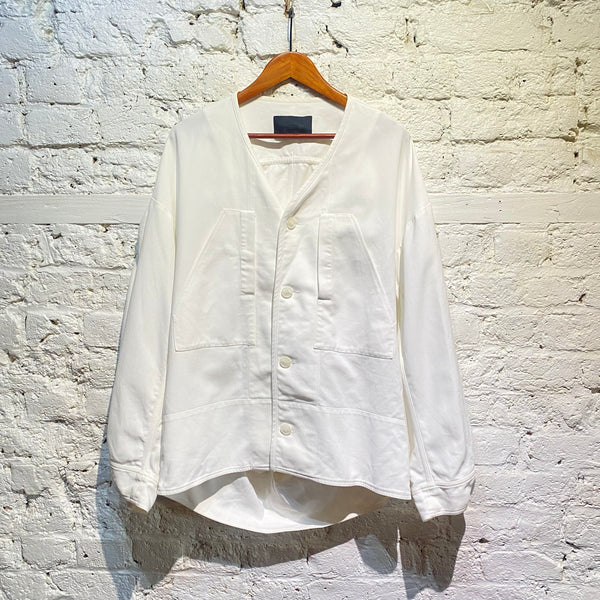 JOE CHIA SILK/COTTON WHITE JACKET