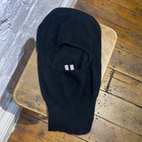 RICK OWENS BLACK KNIT BALACLAVA