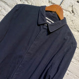 ROBERT GELLER NAVY COTTON/LINEN SHIRT