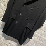 CHRISTIAN LACROIX HOMME BLACK WOOL TRENCH COAT