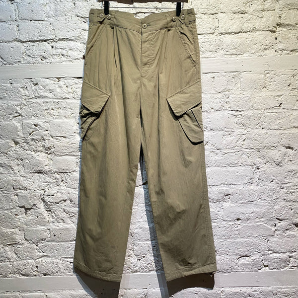 AIMÉ LEON DORE SAGE GREEN CARGO TROUSERS
