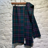 PRINGLE OF SCOTLAND TARTAN KILT WITH MATCHING SCARF