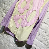 COMME DES GARÇONS SHIRT PURPLE PINK MAUVE MULTI PANEL SHIRT