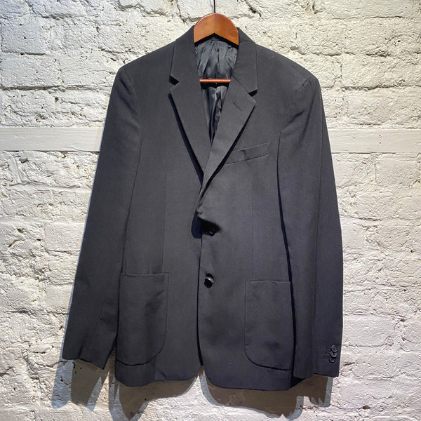 PRADA CHARCOAL WOOL BLAZER