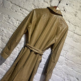 EMIN + PAUL CAMEL CRINKLE PU TRENCH COAT
